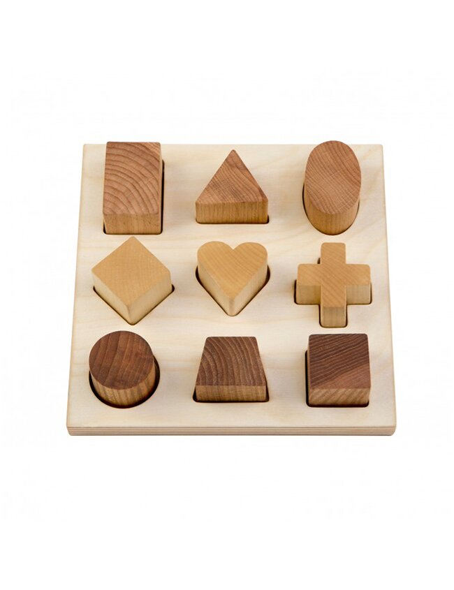 Puzzle Holzbrett 9 verschiedene Formen